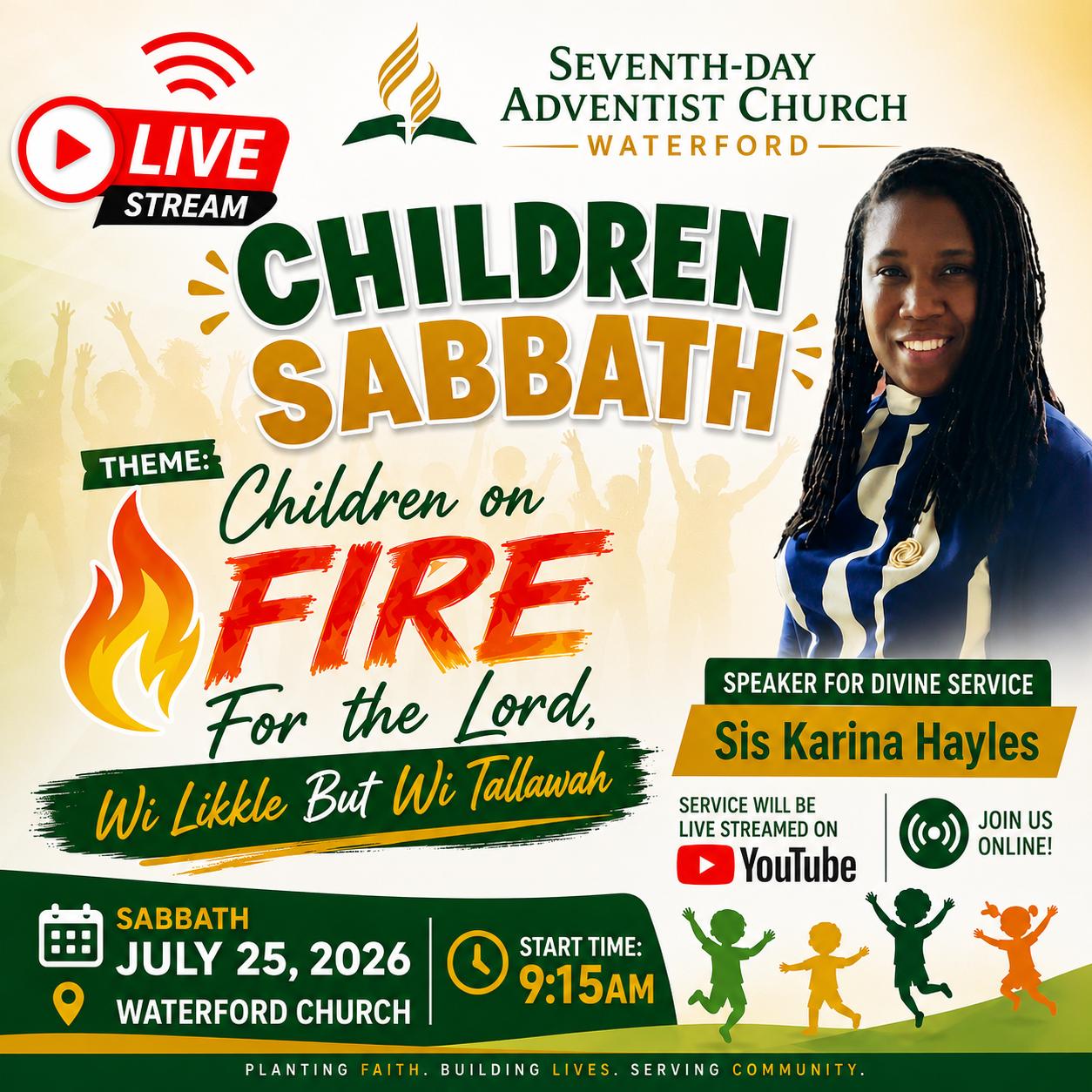 WhatsApp feature image for Children Sabbath 2026