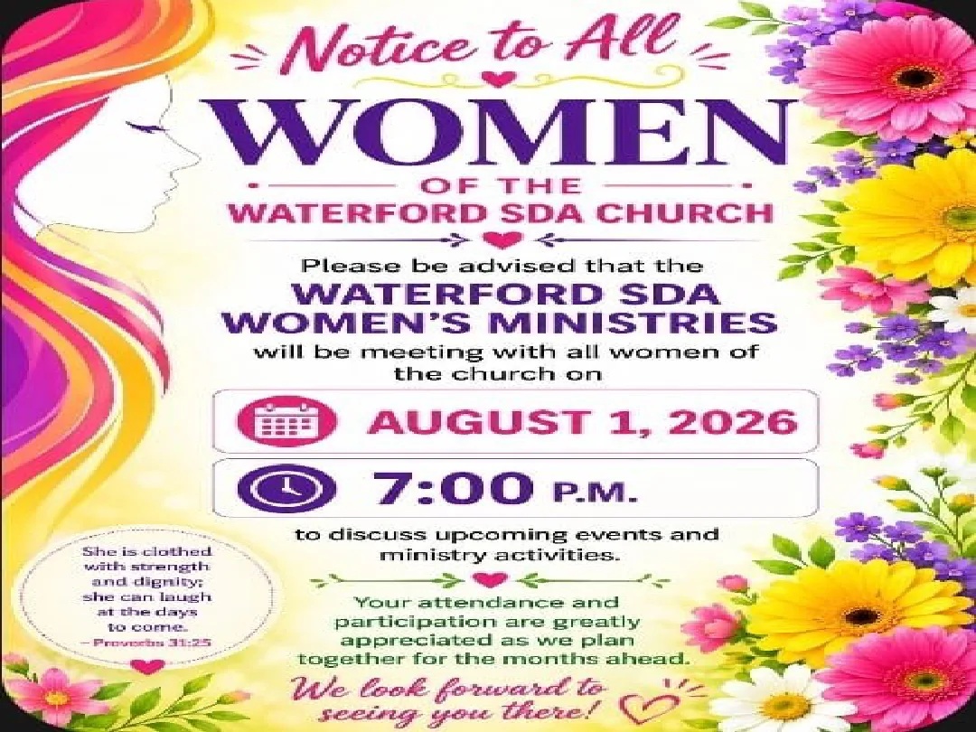 Waterford church announcement slide 4