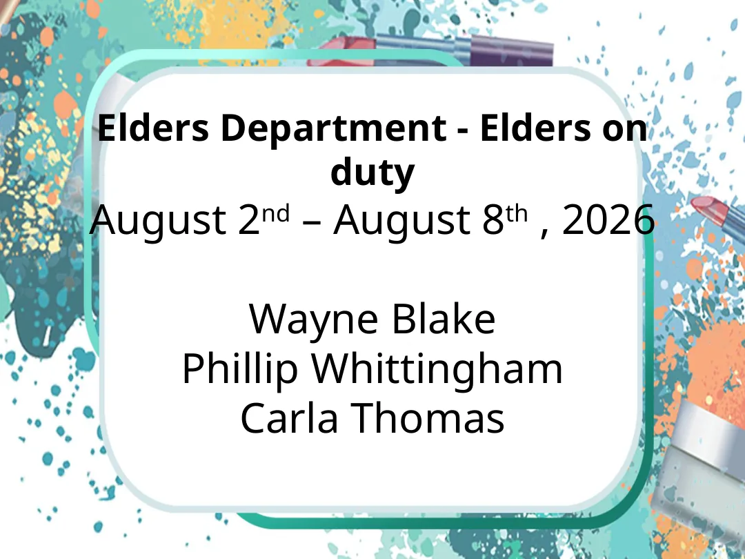 Waterford church announcement slide 11