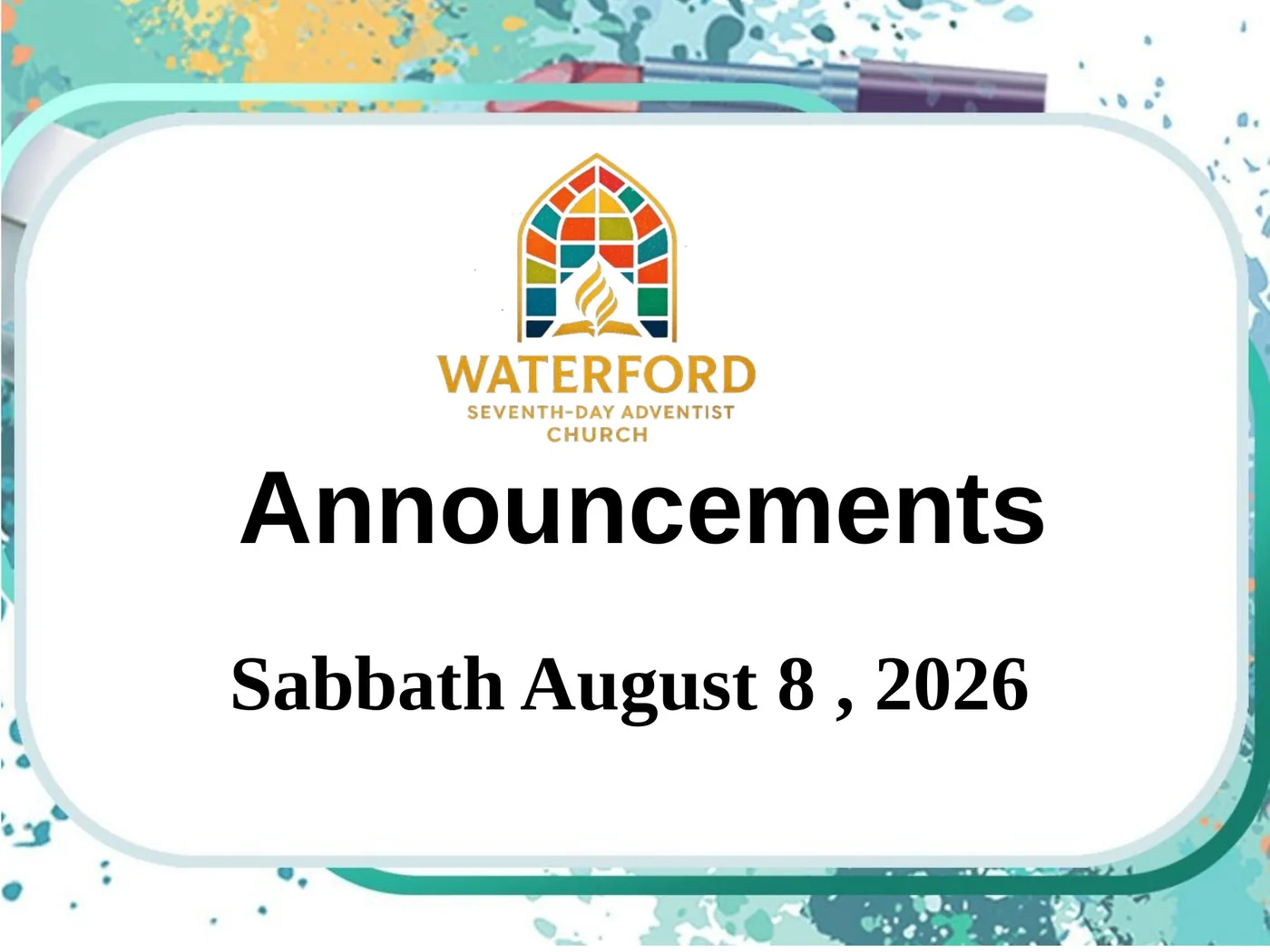 August 8 Announcement 1