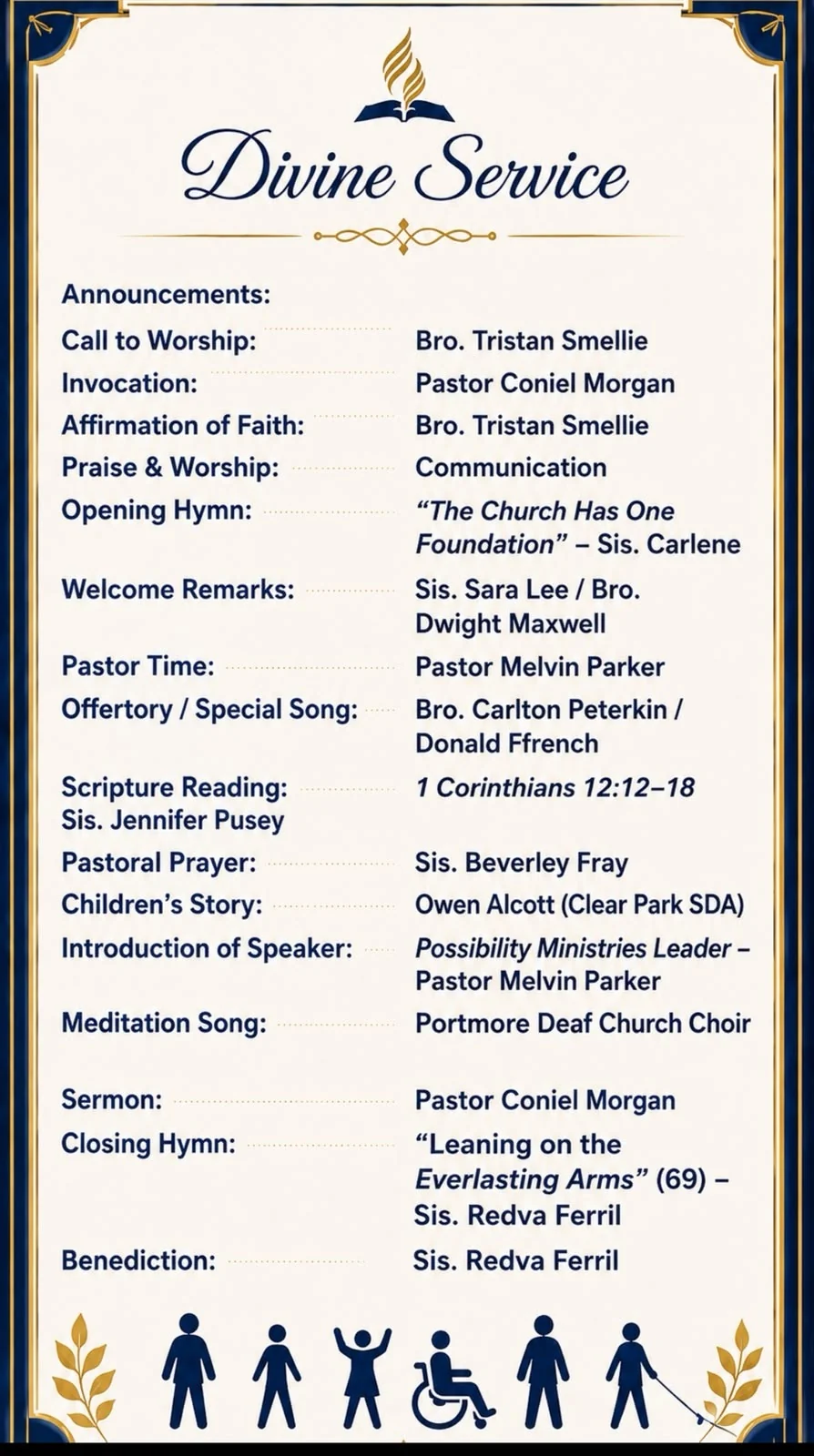 Divine Service program