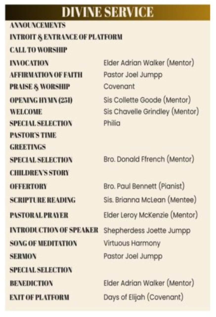 Divine Service programme